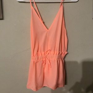 Pastel spaghetti cross strap blouse